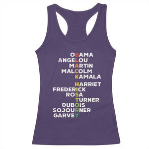 Black History Leaders Racerback Tank Top Obama Martin Malcolm Harriet TS09 Purple Print Your Wear