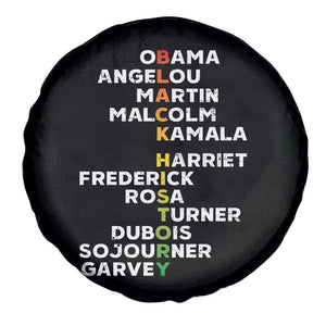 Black History Leaders Spare Tire Cover Obama Martin Malcolm Harriet TS09 Print Your Wear