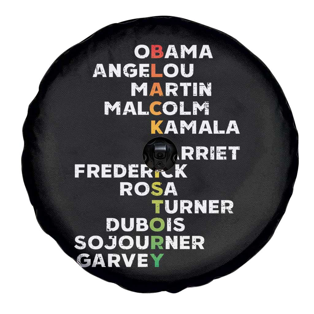 Black History Leaders Spare Tire Cover Obama Martin Malcolm Harriet TS09 Print Your Wear