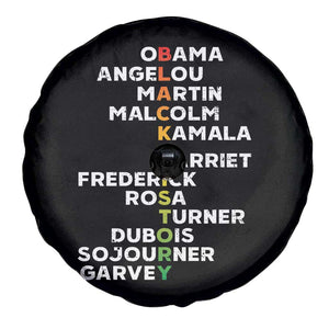 Black History Leaders Spare Tire Cover Obama Martin Malcolm Harriet TS09 Print Your Wear