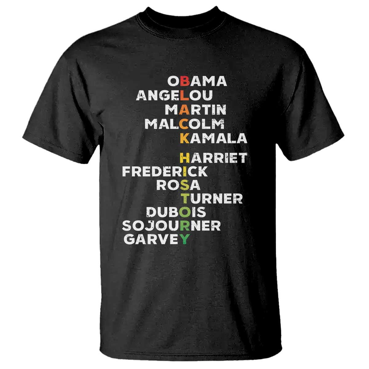 Black History Leaders T Shirt Obama Martin Malcolm Harriet TS09 Black Print Your Wear