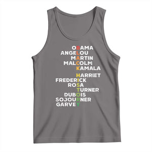 Black History Leaders Tank Top Obama Martin Malcolm Harriet TS09 Deep Heather Print Your Wear