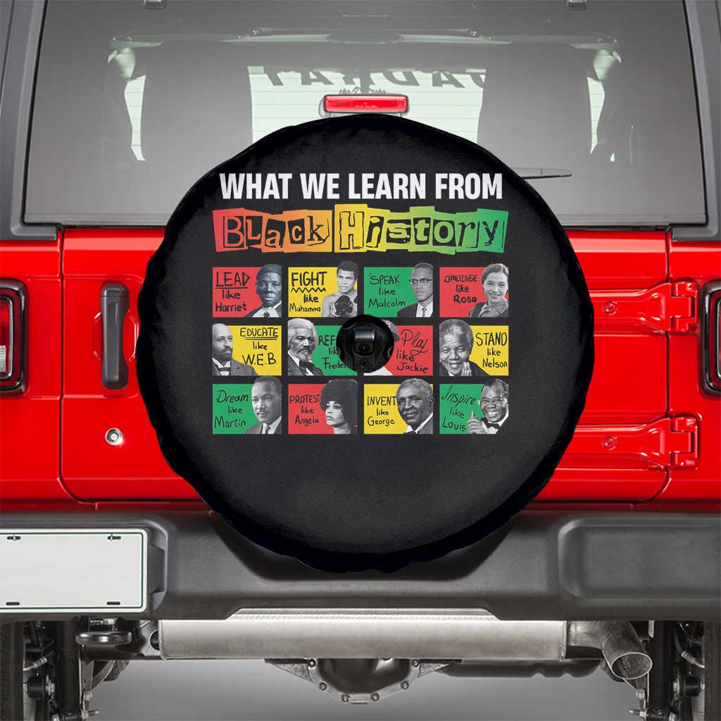 What We Learn From Black History Spare Tire Cover TS09 Black Print Your Wear