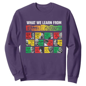 What We Learn From Black History Sweatshirt TS09 Purple Print Your Wear