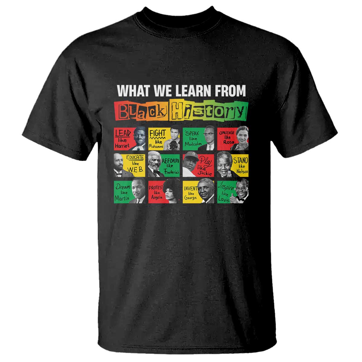 What We Learn From Black History T Shirt TS09 Black Print Your Wear