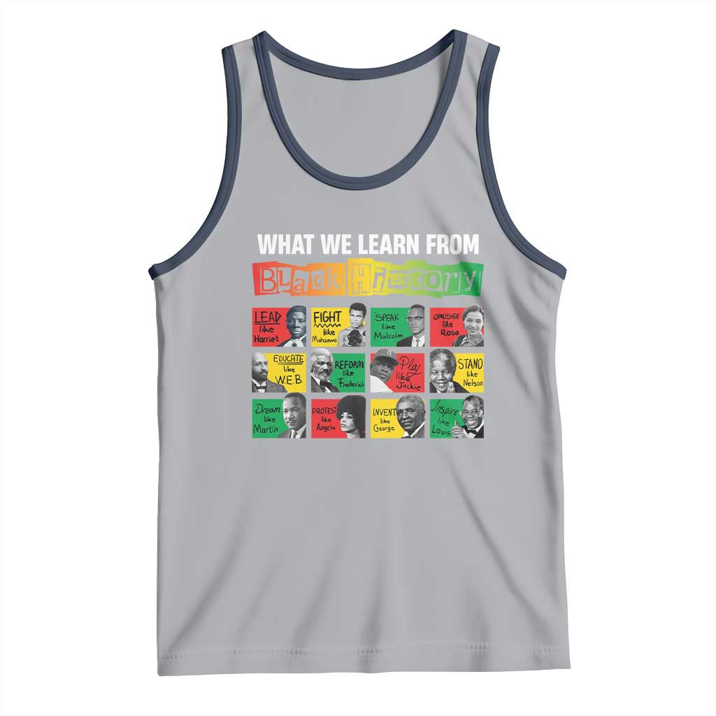 What We Learn From Black History Tank Top TS09 Athletic Heather Navy Print Your Wear
