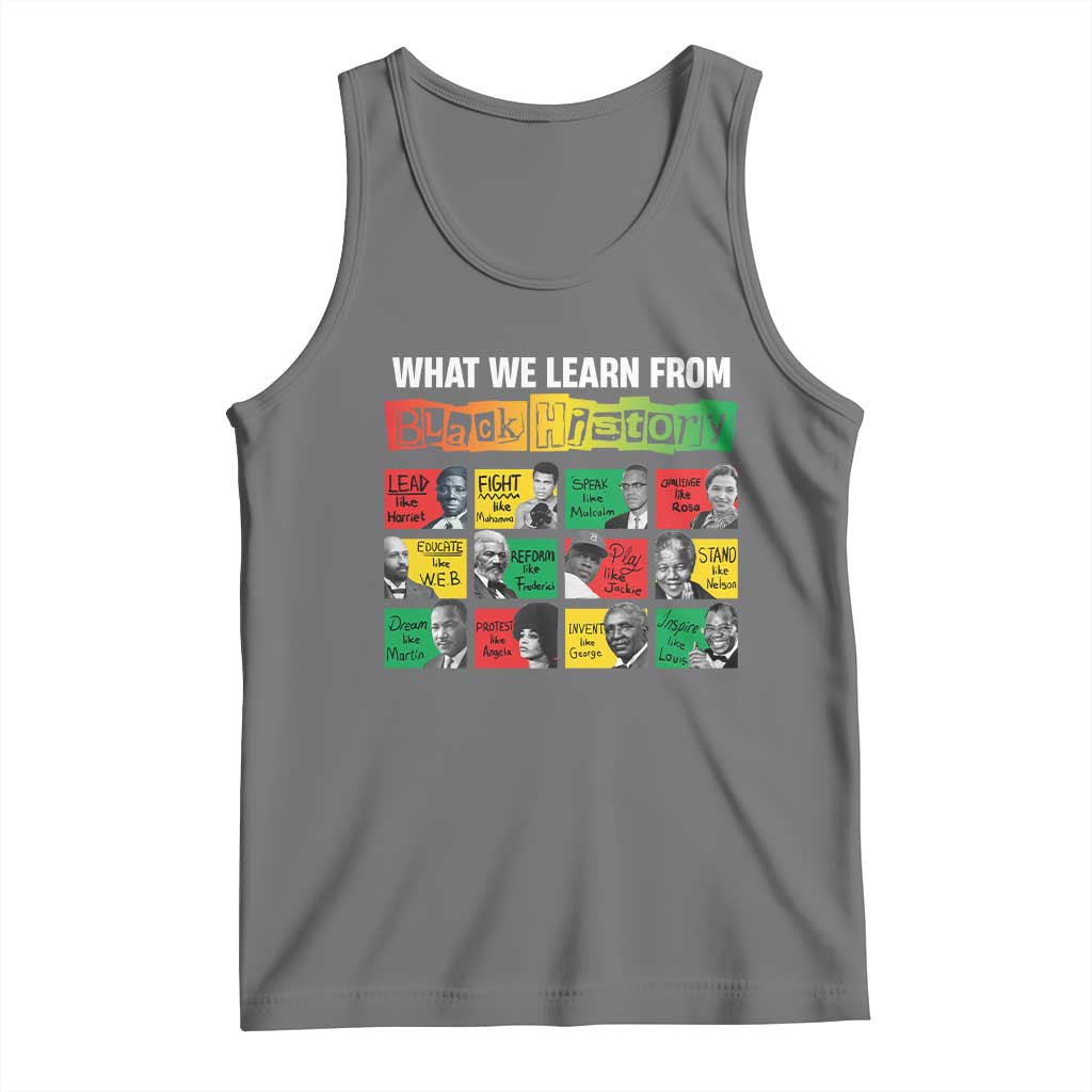 What We Learn From Black History Tank Top TS09 Black Heather Print Your Wear