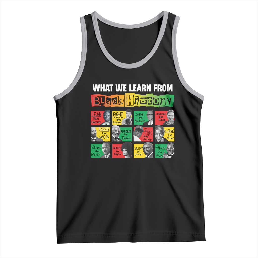 What We Learn From Black History Tank Top TS09 Black Athletic Heather Print Your Wear