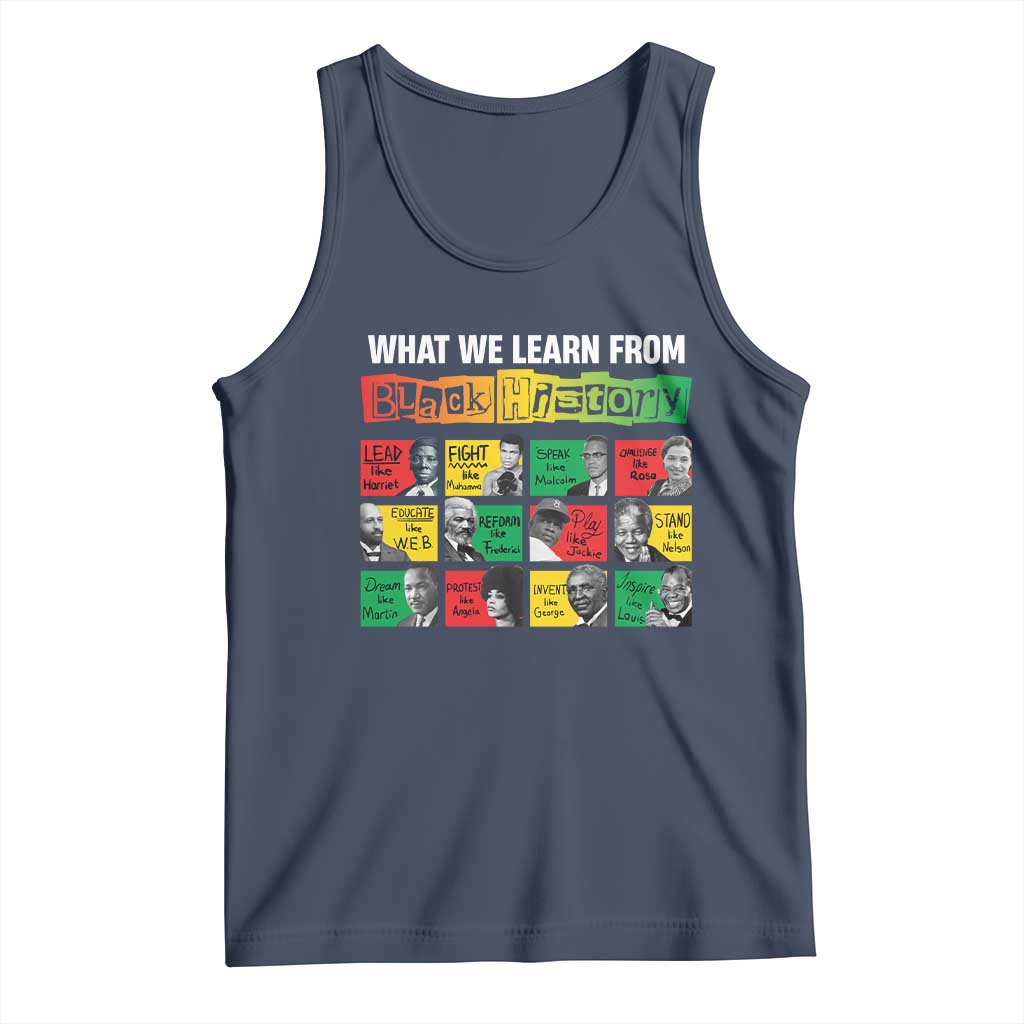 What We Learn From Black History Tank Top TS09 Navy Print Your Wear