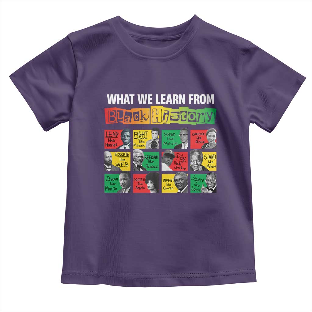What We Learn From Black History Toddler T Shirt TS09 Purple Print Your Wear