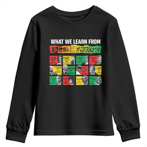 What We Learn From Black History Youth Sweatshirt TS09 Black Print Your Wear