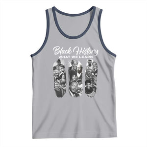 What We Learn From Black History Tank Top Martin Malcolm Harriet Angela Rosa Frederick TS09 Athletic Heather Navy Print Your Wear
