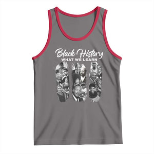 What We Learn From Black History Tank Top Martin Malcolm Harriet Angela Rosa Frederick TS09 Deep Heather Red Print Your Wear