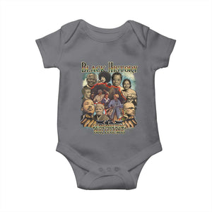 Black History Baby Onesie Remembering Our Legends Martin Malcolm Harriet Rosa Frederick TS09 Charcoal Print Your Wear