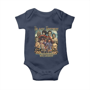 Black History Baby Onesie Remembering Our Legends Martin Malcolm Harriet Rosa Frederick TS09 Navy Print Your Wear