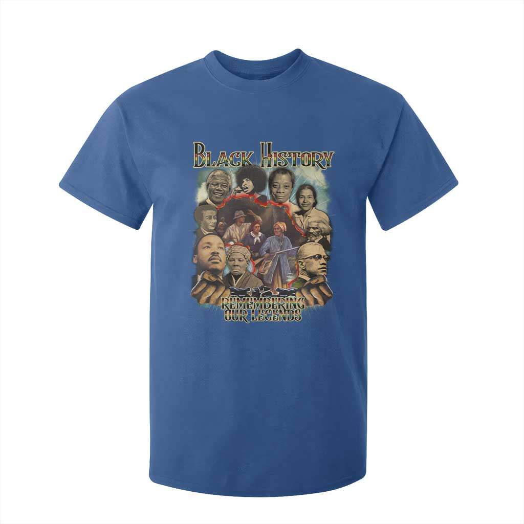 Black History T Shirt For Kid Remembering Our Legends Martin Malcolm Harriet Rosa Frederick TS09 Royal Blue Print Your Wear