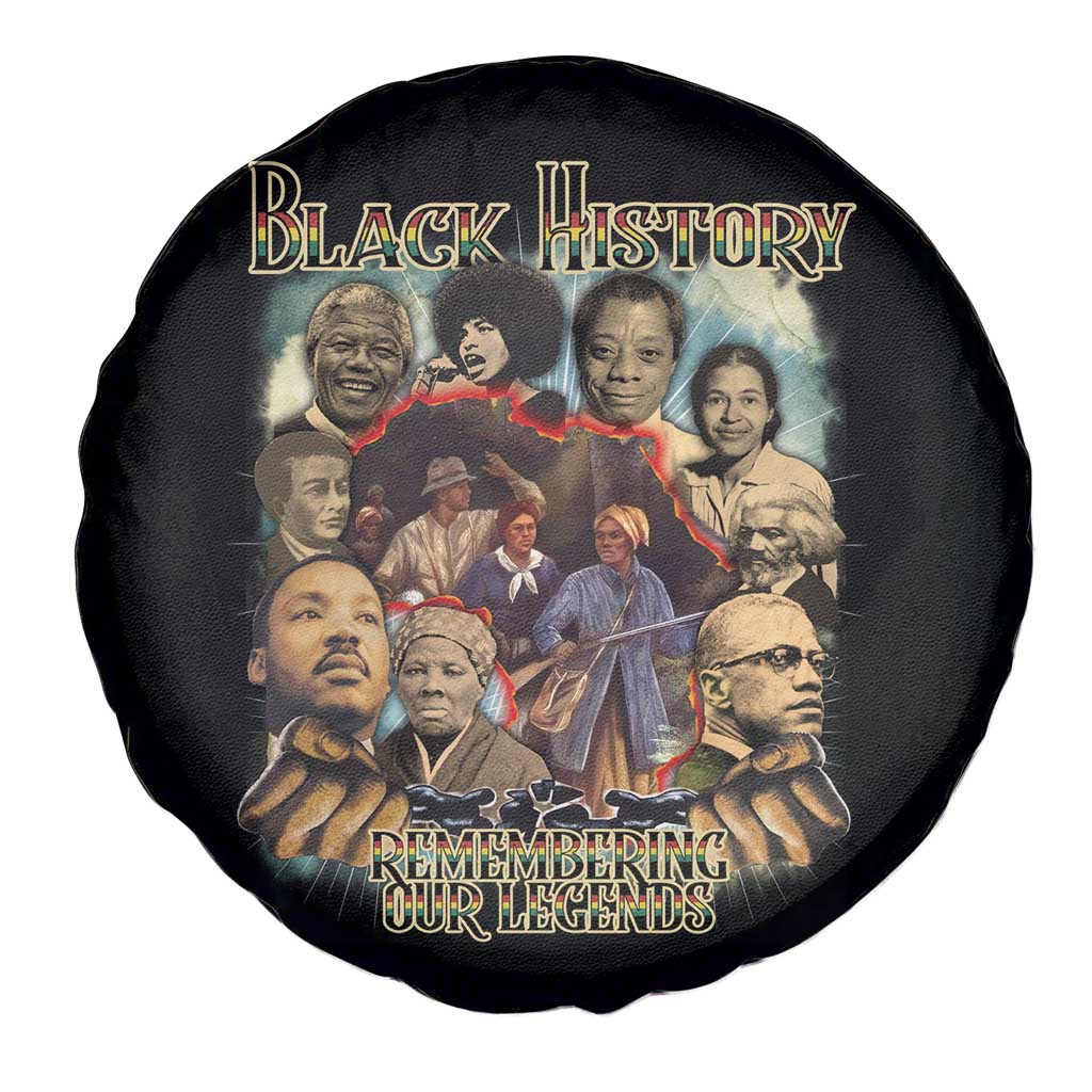 Black History Spare Tire Cover Remembering Our Legends Martin Malcolm Harriet Rosa Frederick TS09 Print Your Wear