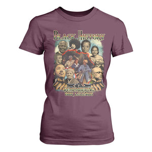 Black History T Shirt For Women Remembering Our Legends Martin Malcolm Harriet Rosa Frederick TS09 Maroon Print Your Wear