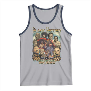 Black History Tank Top Remembering Our Legends Martin Malcolm Harriet Rosa Frederick TS09 Athletic Heather Navy Print Your Wear