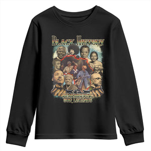 Black History Youth Sweatshirt Remembering Our Legends Martin Malcolm Harriet Rosa Frederick TS09 Black Print Your Wear