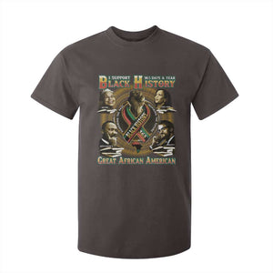 Support Black History 365 Days A Year T Shirt For Kid Martin MLK Malcolm X Kamala Harris Rosa Parks TS09 Dark Chocolate Print Your Wear
