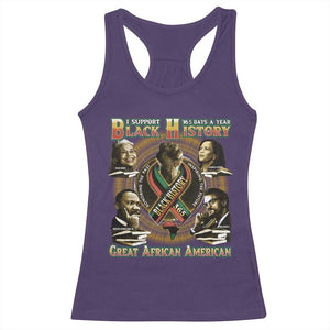 Support Black History 365 Days A Year Racerback Tank Top Martin MLK Malcolm X Kamala Harris Rosa Parks TS09 Purple Print Your Wear