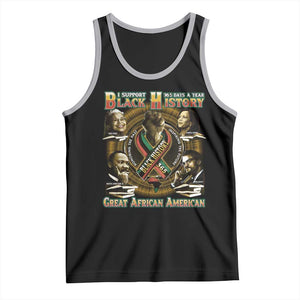 Support Black History 365 Days A Year Tank Top Martin MLK Malcolm X Kamala Harris Rosa Parks TS09 Black Athletic Heather Print Your Wear