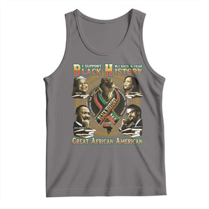 Support Black History 365 Days A Year Tank Top Martin MLK Malcolm X Kamala Harris Rosa Parks TS09 Deep Heather Print Your Wear