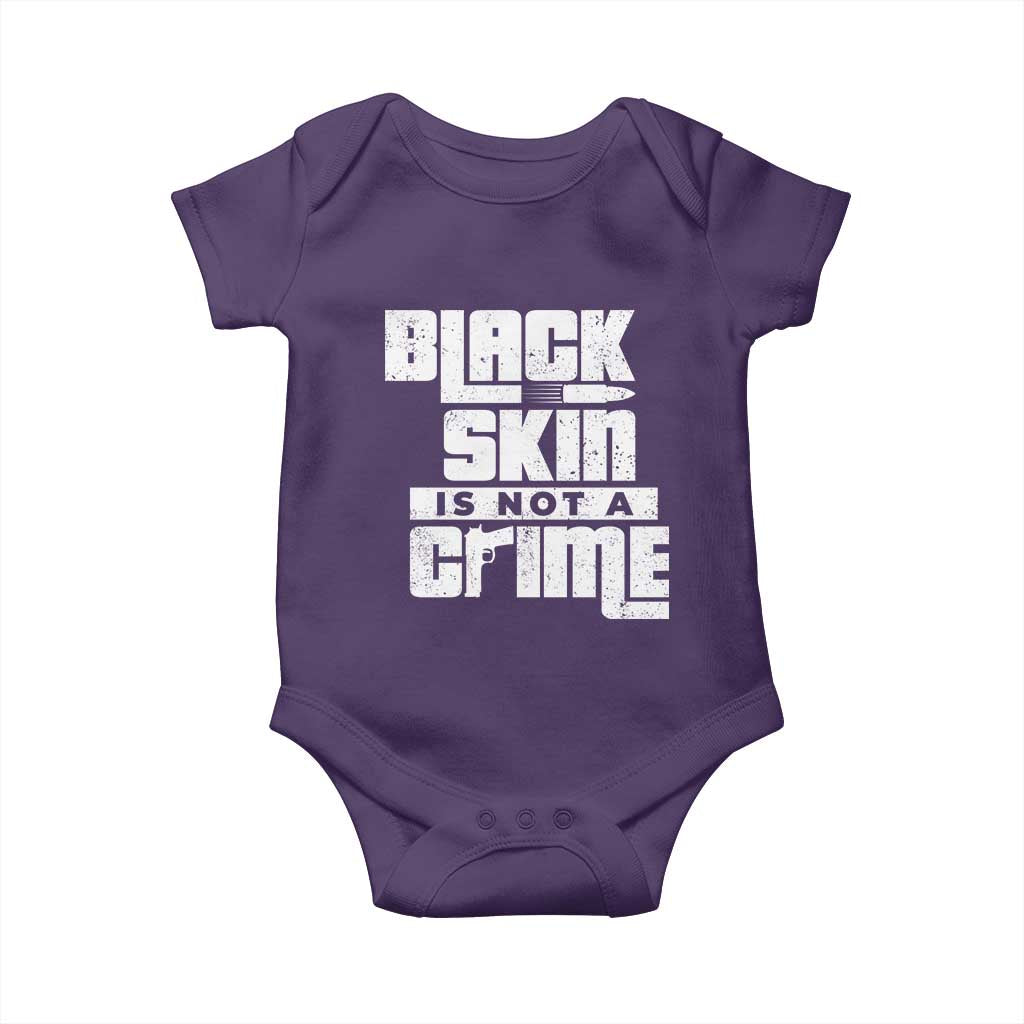 Black Skin Is Not A Crime Baby Onesie TS09 Purple Print Your Wear