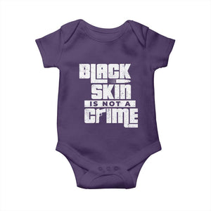 Black Skin Is Not A Crime Baby Onesie TS09 Purple Print Your Wear