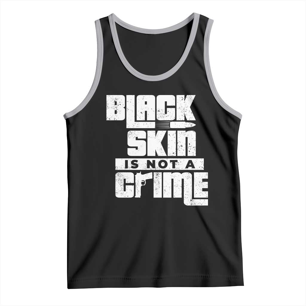 Black Skin Is Not A Crime Tank Top TS09 Black Athletic Heather Print Your Wear