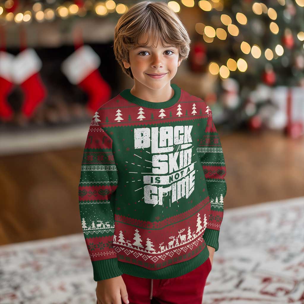 Black Skin Is Not A Crime Ugly Christmas Sweater TS09 Christmas Print Your Wear