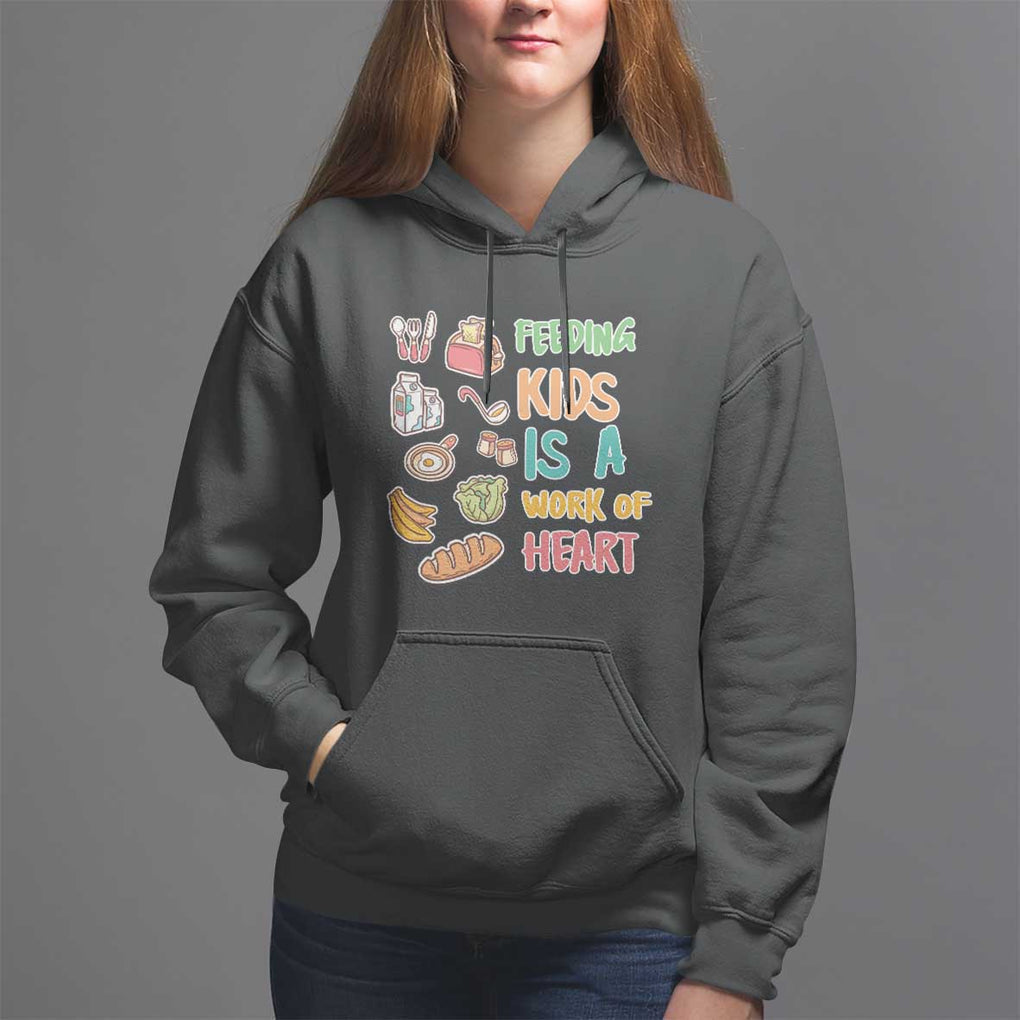 Lunch Lady Hoodie Feeding Kids Is A Work of Heart TS09 Black Print Your Wear