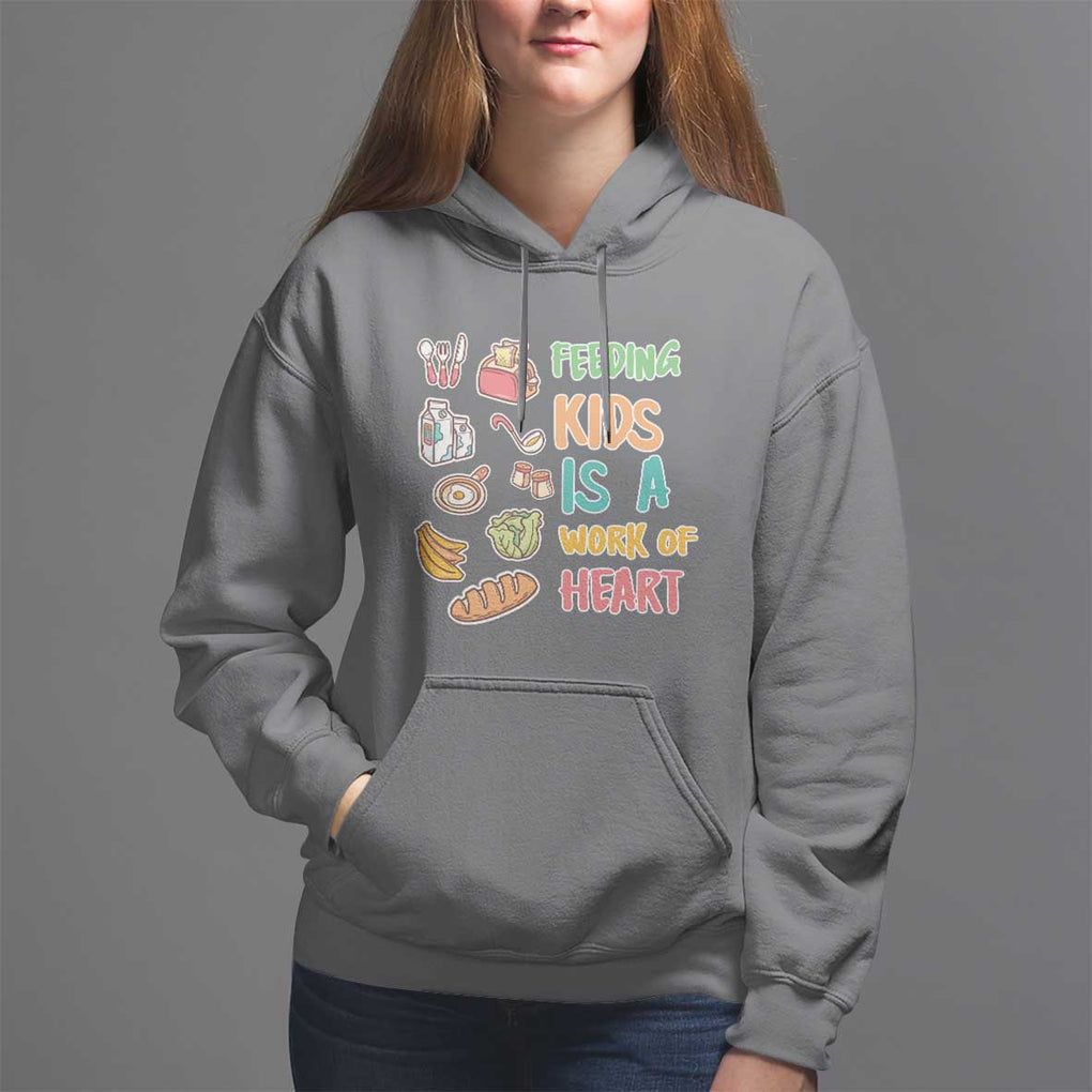 Lunch Lady Hoodie Feeding Kids Is A Work of Heart TS09 Charcoal Print Your Wear