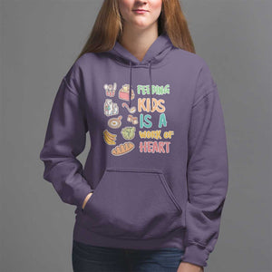Lunch Lady Hoodie Feeding Kids Is A Work of Heart TS09 Purple Print Your Wear