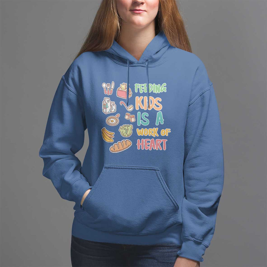 Lunch Lady Hoodie Feeding Kids Is A Work of Heart TS09 Royal Blue Print Your Wear