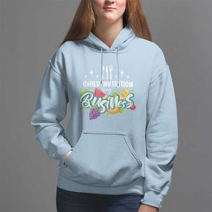 Lunch Lady Hoodie Child Nutrition Is My Business TS09 Light Blue Print Your Wear