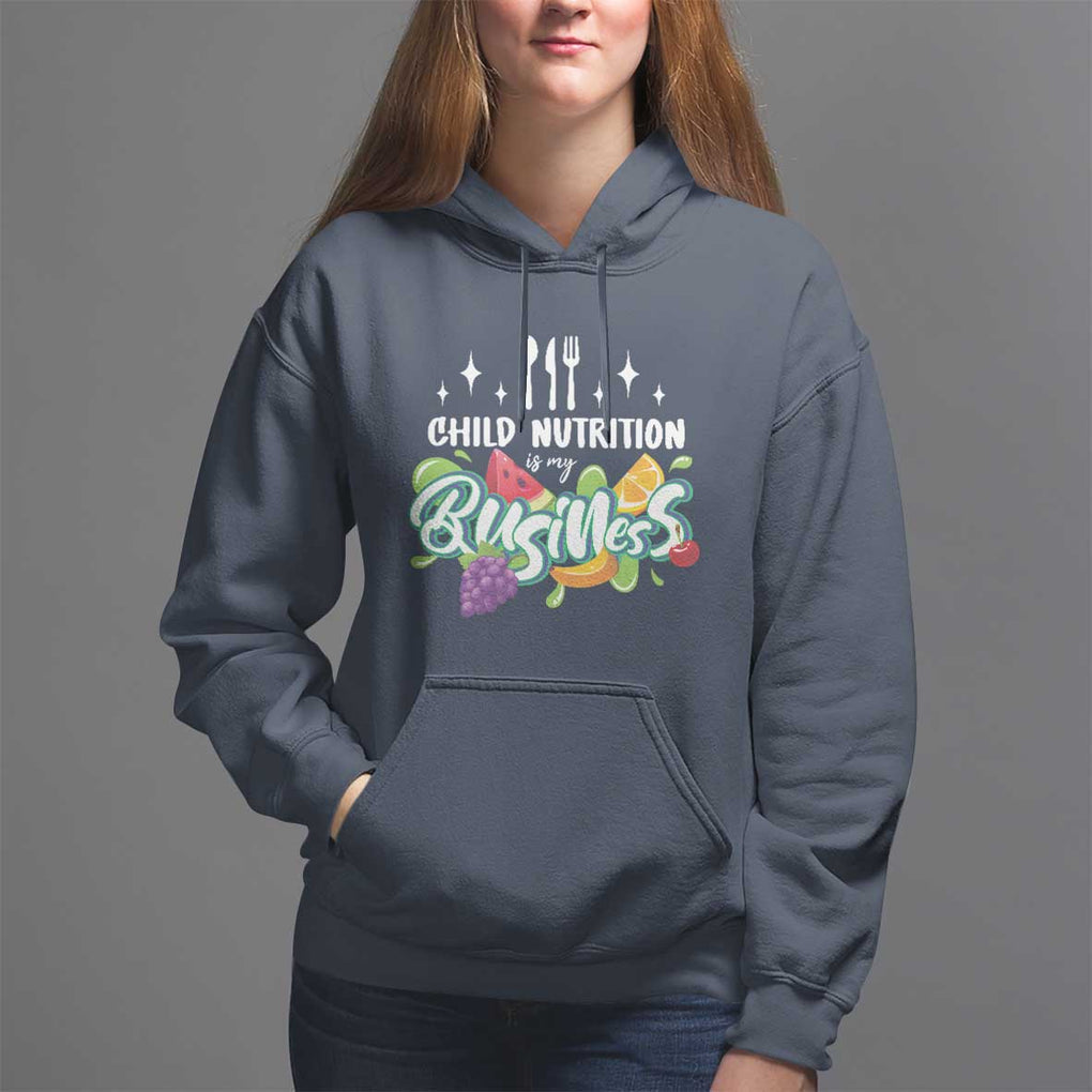 Lunch Lady Hoodie Child Nutrition Is My Business TS09 Navy Print Your Wear