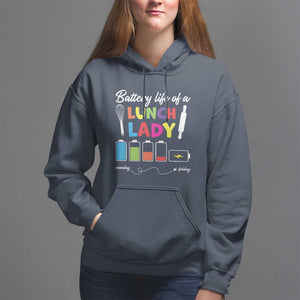 Funny Battery Life Of A Lunch Lady Hoodie TS09 Navy Print Your Wear