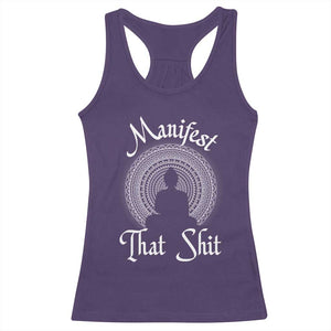 Law Of Attraction Racerback Tank Top Manifest That Shit TS09 Purple Print Your Wear