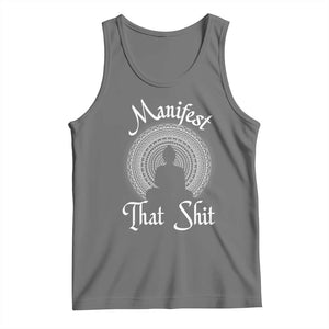 Law Of Attraction Tank Top Manifest That Shit TS09 Black Heather Print Your Wear