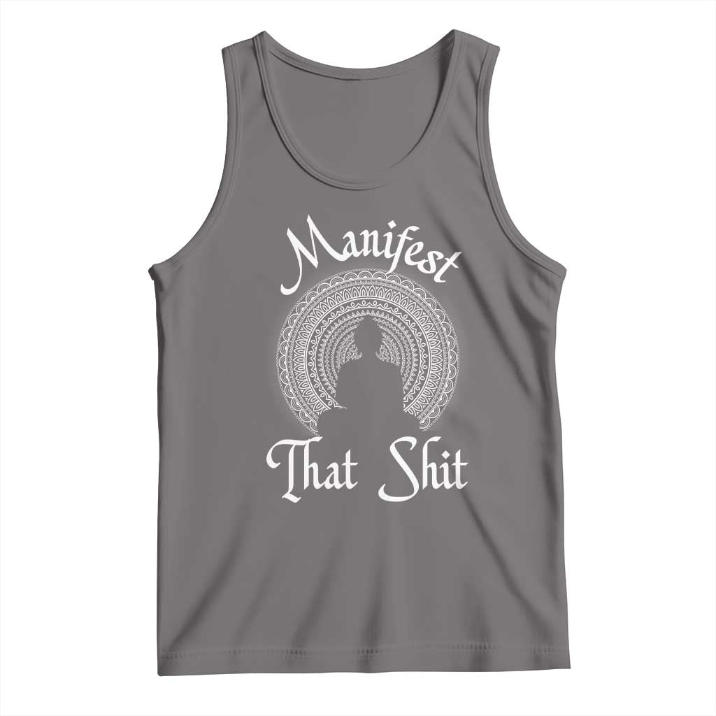 Law Of Attraction Tank Top Manifest That Shit TS09 Deep Heather Print Your Wear