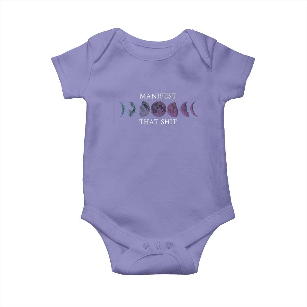 Manifest That Shit Baby Onesie Law Of Attraction Manifesting TS09 Violet Print Your Wear