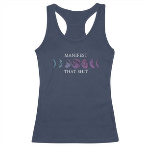Manifest That Shit Racerback Tank Top Law Of Attraction Manifesting TS09 Navy Print Your Wear
