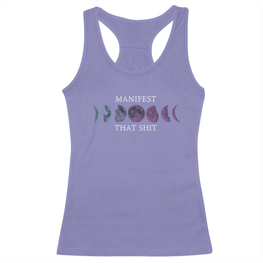 Manifest That Shit Racerback Tank Top Law Of Attraction Manifesting TS09 Violet Print Your Wear