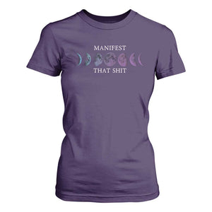 Manifest That Shit T Shirt For Women Law Of Attraction Manifesting TS09 Purple Print Your Wear