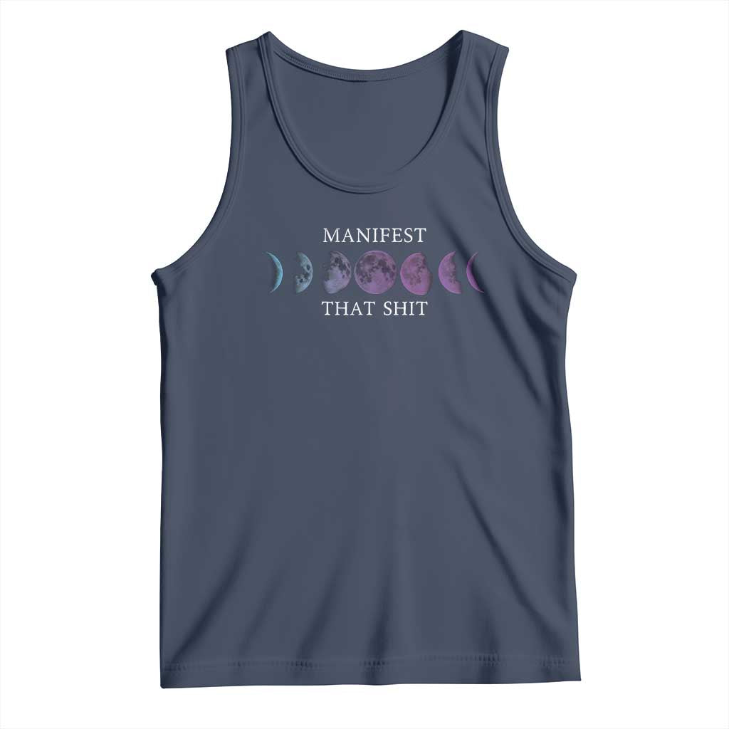 Manifest That Shit Tank Top Law Of Attraction Manifesting TS09 Navy Print Your Wear