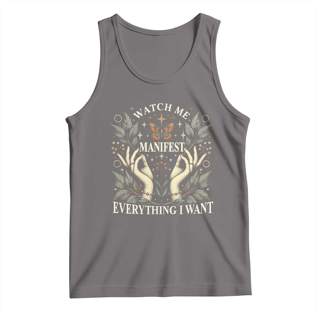 Watch Me Manifest Tank Top Manifesting Manifestation Everything I Want TS09 Deep Heather Print Your Wear
