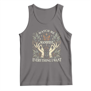 Watch Me Manifest Tank Top Manifesting Manifestation Everything I Want TS09 Deep Heather Print Your Wear