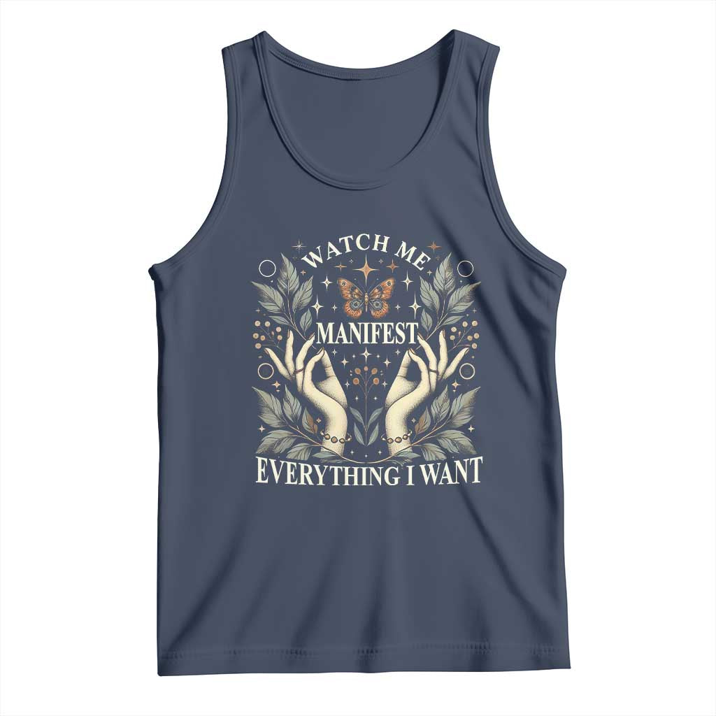 Watch Me Manifest Tank Top Manifesting Manifestation Everything I Want TS09 Navy Print Your Wear